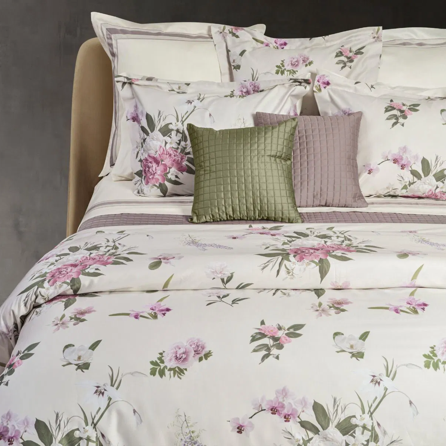 Parure copripiumino Vivace 100% raso di cotone stampato