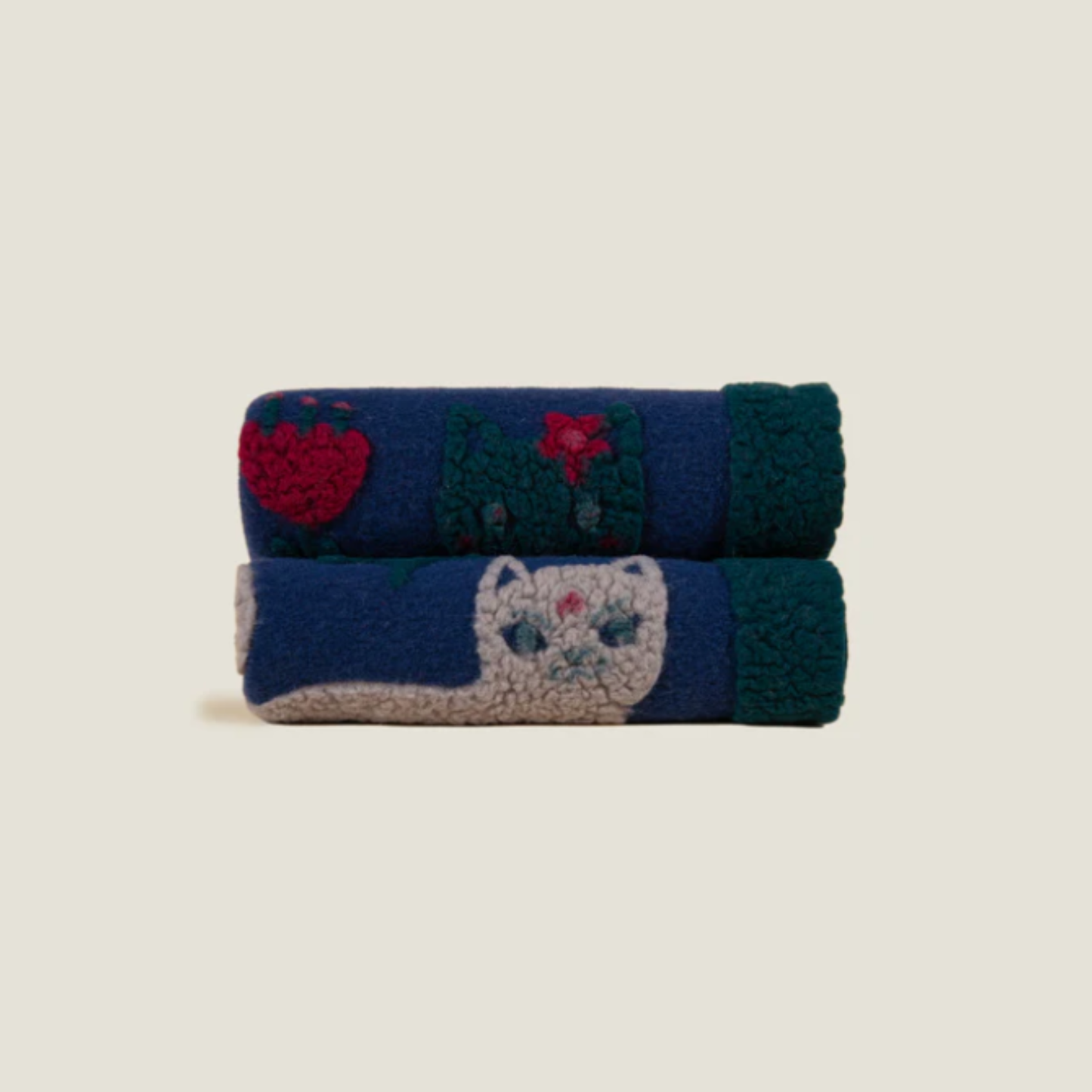 Plaid Boiled Wool Miao Beauty