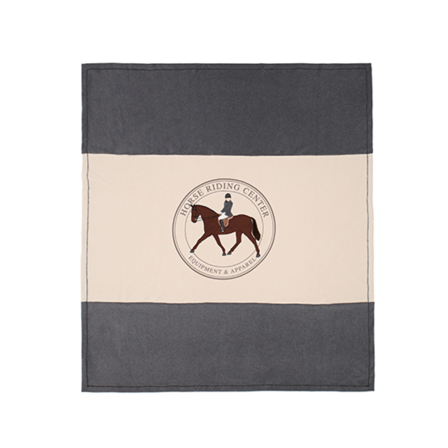 Plaid in pile con ricamo Horse Riding 6M35137