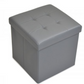 Cubo contenitore Cube Plain Color Daunex grigio platino