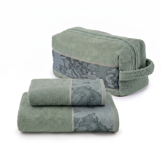 Set Beauty Geo Tartan Green