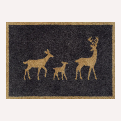 Tappeto in cotone antiscivolo Deer Family Gold Turtle Mat