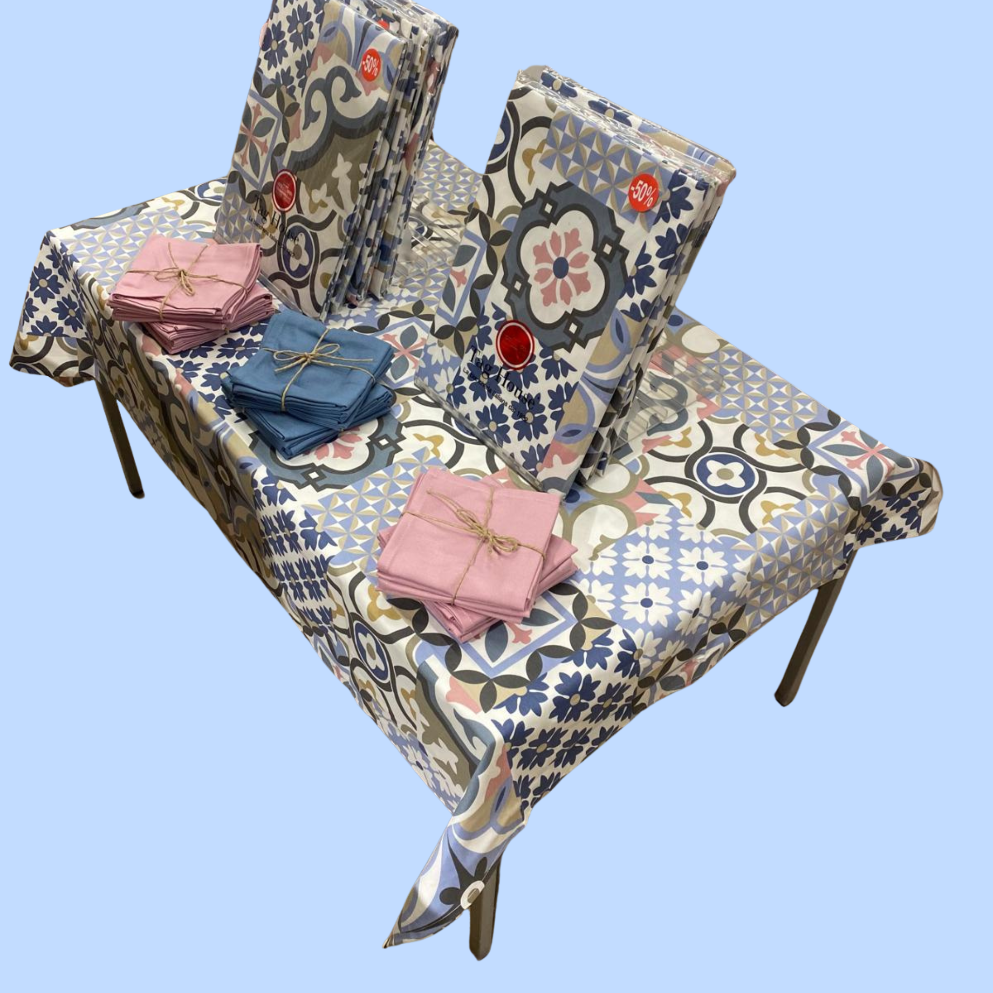 Tovaglia Maiolica 100% cotone stampato
