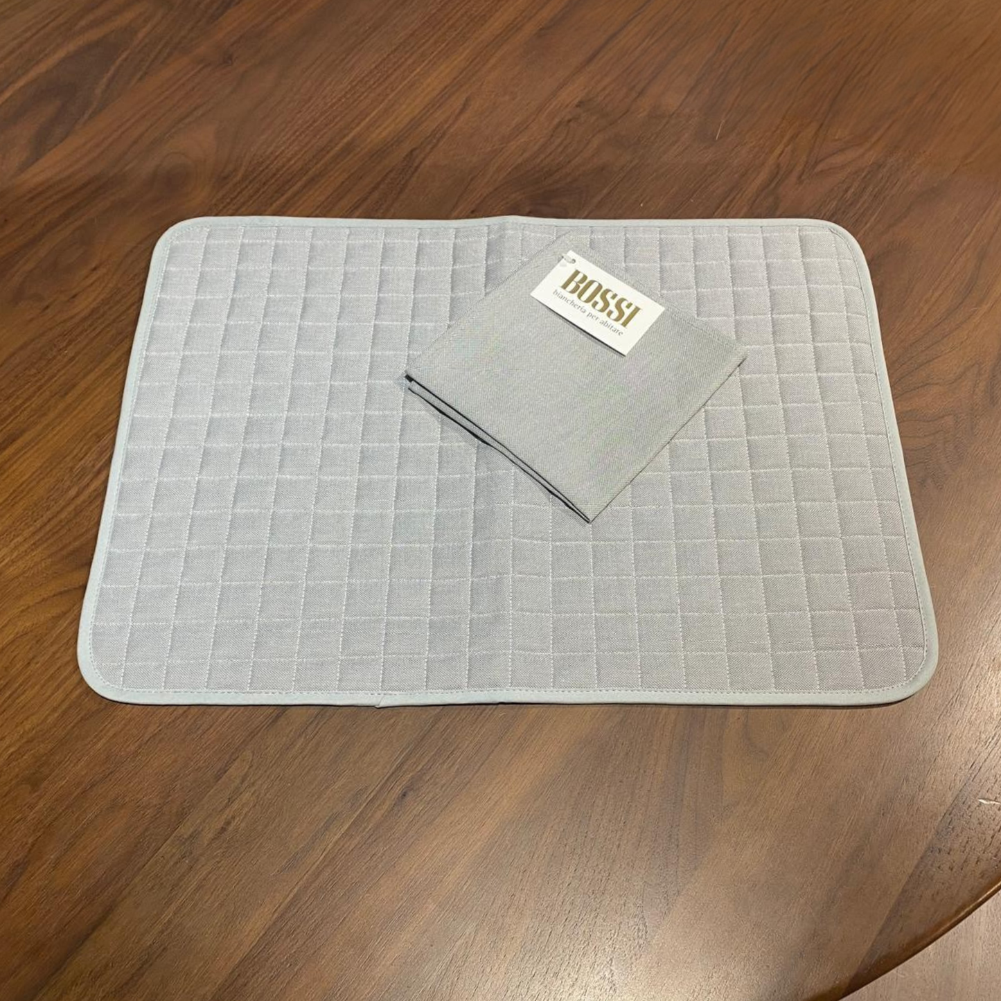 Set Americano trapuntato tinta unita