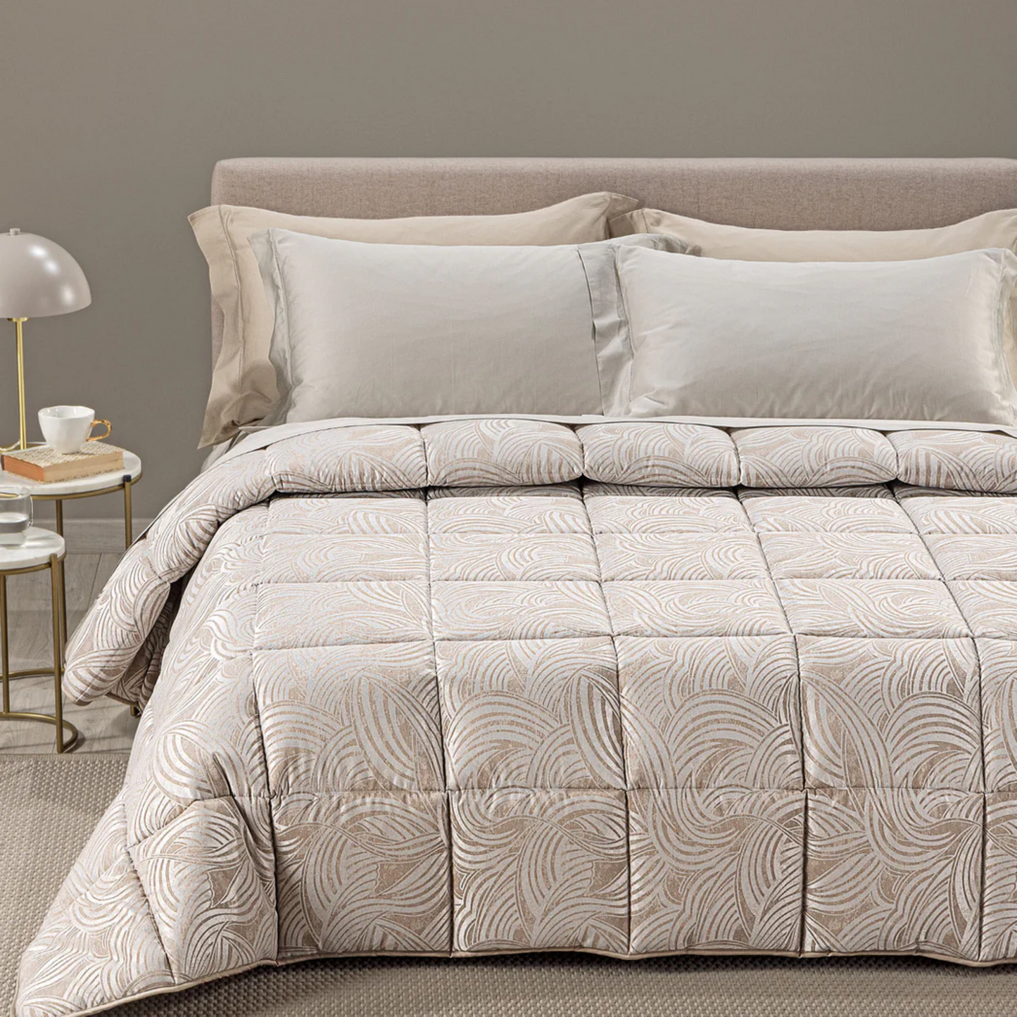 Trapunta Apollo in raso di cotone Jacquard