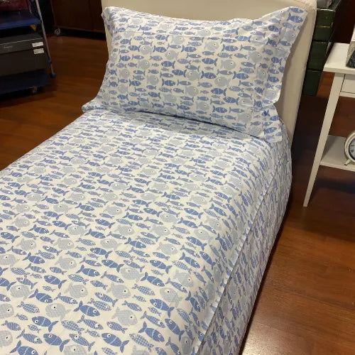 Copripiumino Pesci su misura 100% cotone Pedersoli Casa - Customer's Product with price 87.40 ID MMo8K7vyBE4F65ZDvpkfepk0