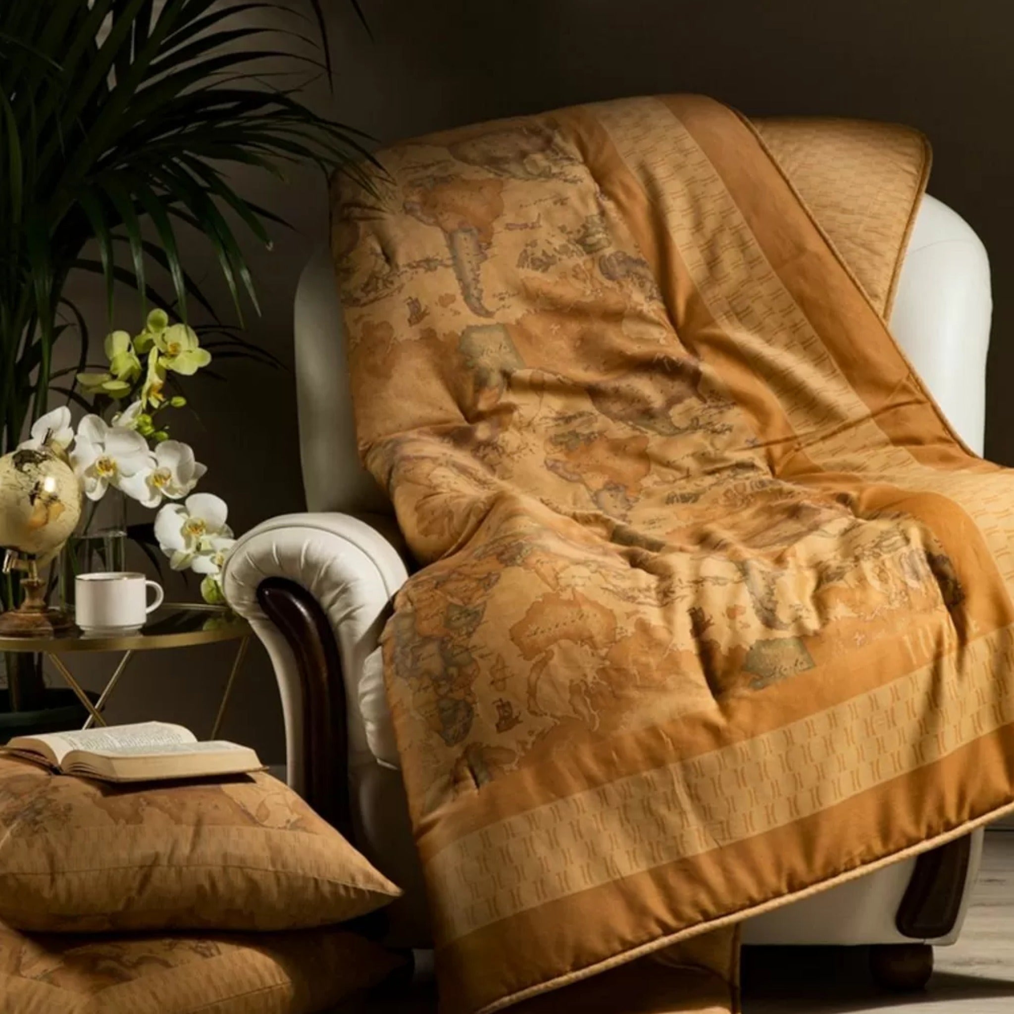 Plaid Geo Classic Alviero Martini - Raso Di Cotone Per Divano, 130x170 Cm - Foto 5