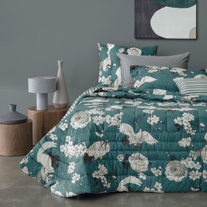 Copriletto trapuntato Japan in raso di cotone FINE SERIE