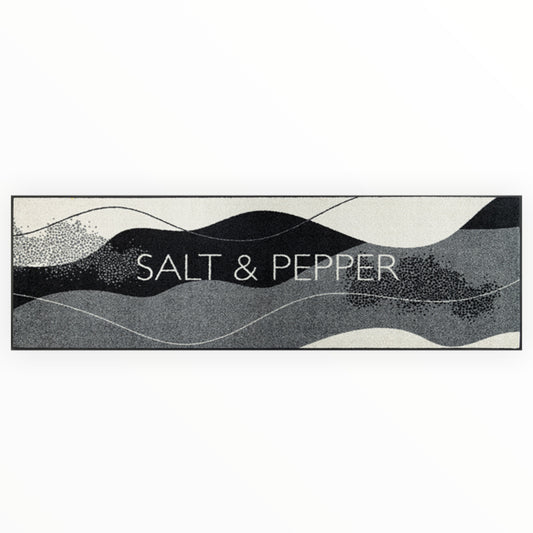 Tappeto antiscivolo Salt & Pepper Wash+Dry con bordo